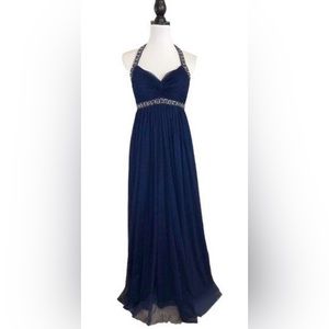 JS Boutique Navy Blue Gown 10P